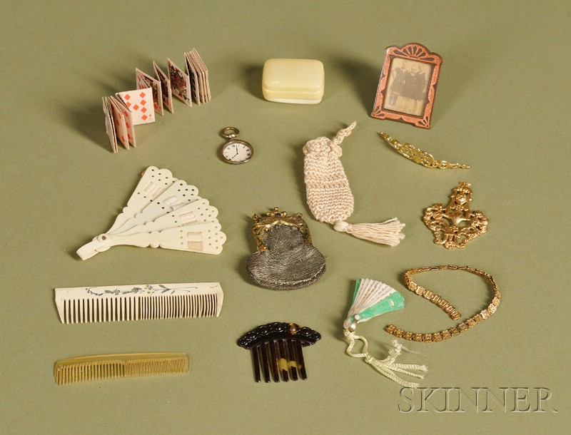 Appraisal: Group of Fashion Doll Accessories late th century including a