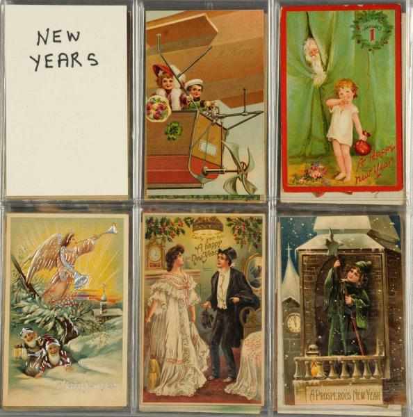 Appraisal: Lot of New Year's Eve Postcards Nice selection many with