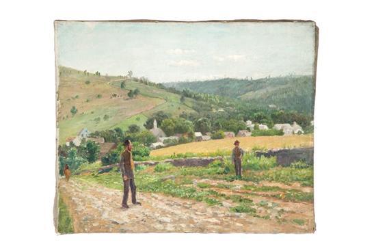 Appraisal: COUNTRY LANDSCAPE BY THOMAS CORWIN LINDSAY CINCINNATI OHIO - Oil