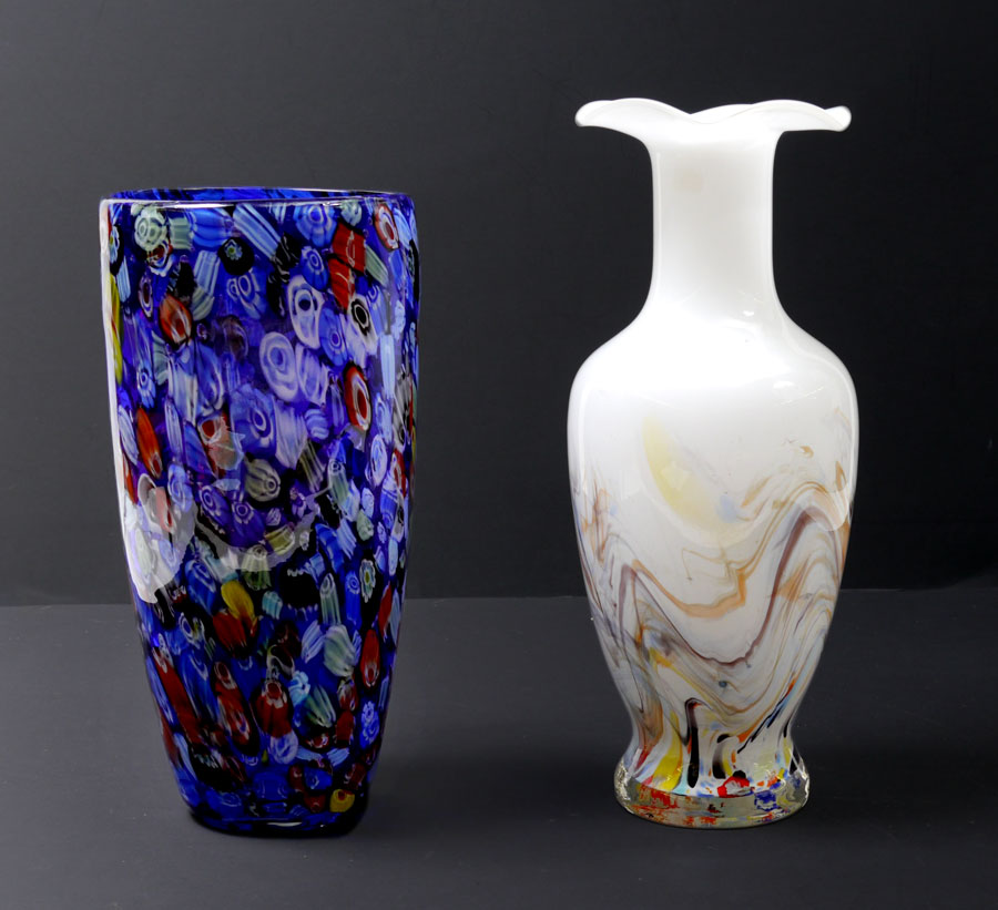 Appraisal: MURANO ART GLASS VASES pieces total to include Blue glass