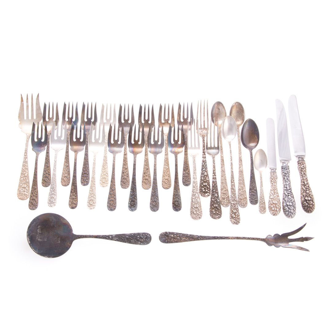 Appraisal: Stieff Rose sterling silver -pc flatware comprising salad forks knives