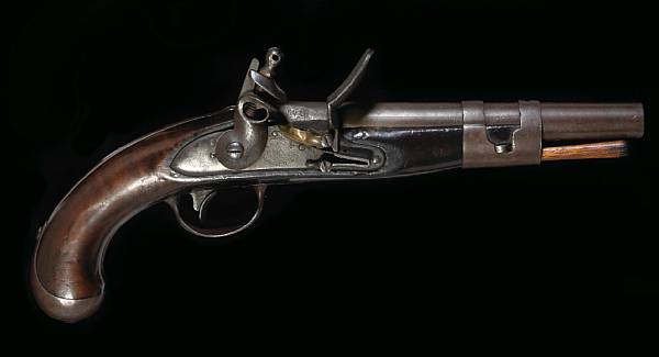 Appraisal: A U S Navy Model flintlock pistol by Simeon North