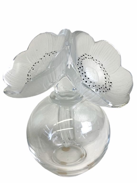 Appraisal: Lalique Perfume Flower Bottle Lalique Perfume Flower Bottle