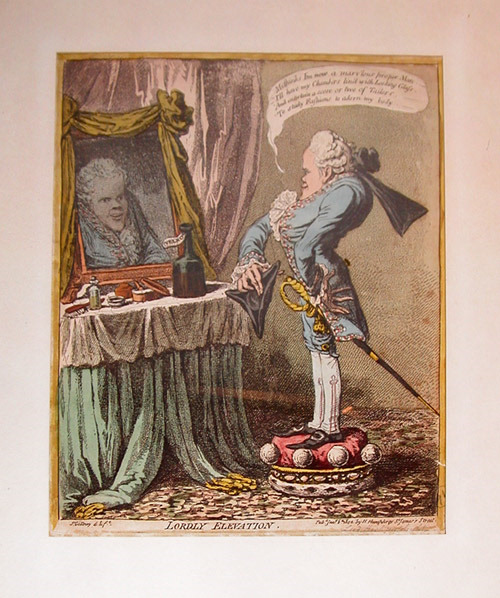 Appraisal: Lordly Evaluation Gillray James British - Engraving with period hand