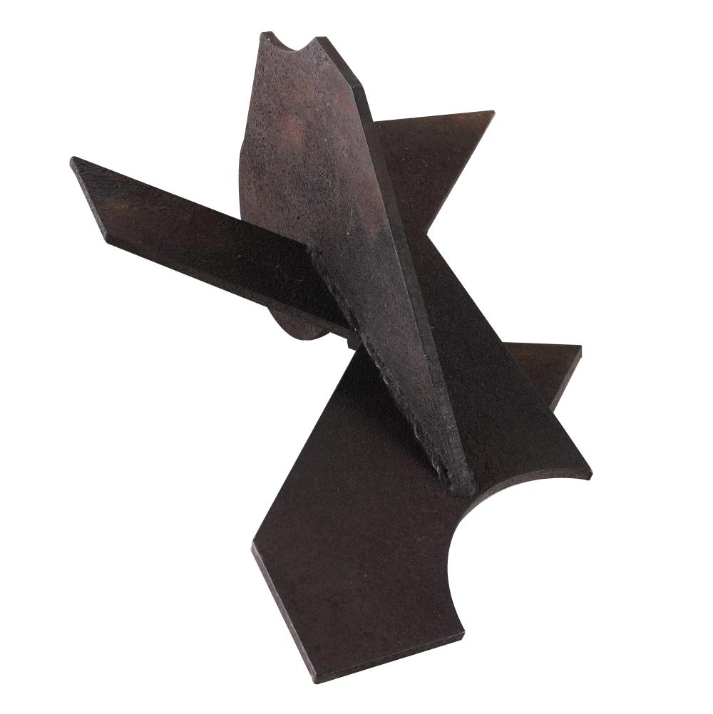 Appraisal: ARITST UNKNOWN ABSTRACT SCULPTUREsteel unsigned Condition pitted and oxidized inches