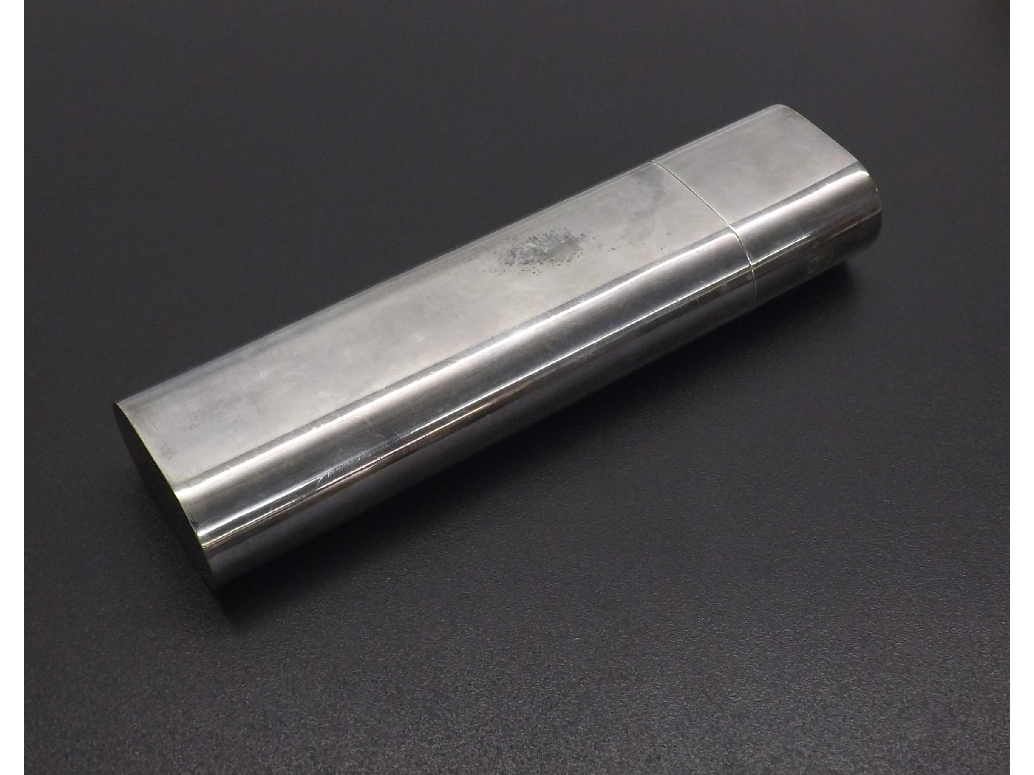 Appraisal: Modern silver hallmarked cigar tube long oz approx