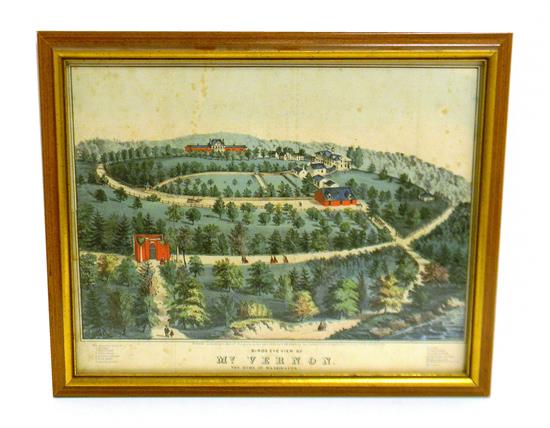 Appraisal: Bird's Eye View of Mount Vernon by G F Bill