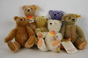 Appraisal: TEDDY BEARS - Lot of six small Steiff mohair teddy