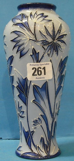 Appraisal: Moorcroft Vase decorated in the Blue on Blue Florian design