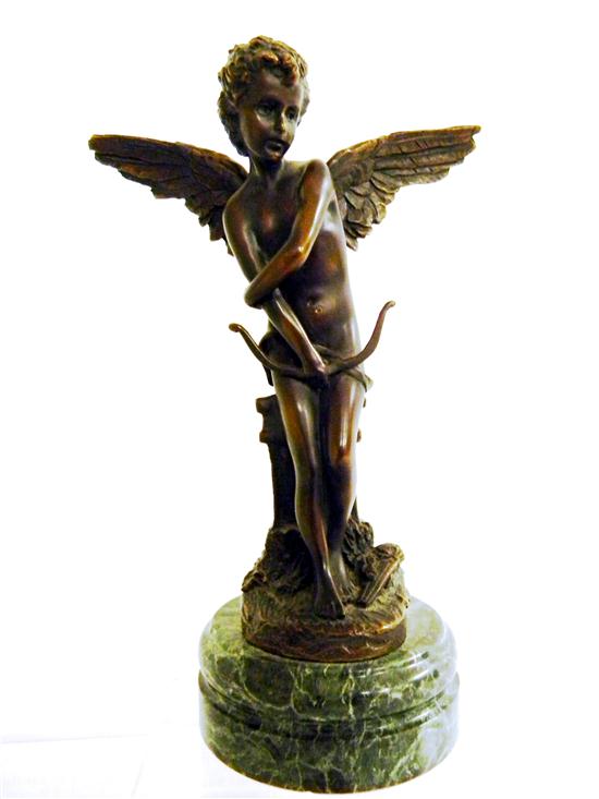 Appraisal: After Hippolyte F Moreau French - bronze sculpture of cupid