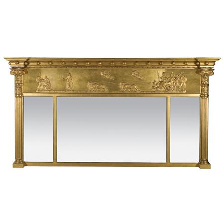 Appraisal: Classical Gilt-Wood Overmantel Mirror Estimate -