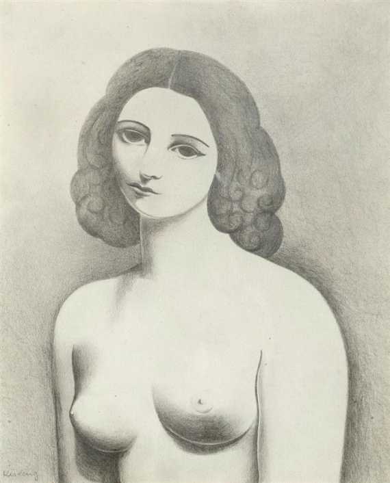 Appraisal: KISLING MOISE Krakau - Sanary-sur-Mer La jeune Turque Pencil on