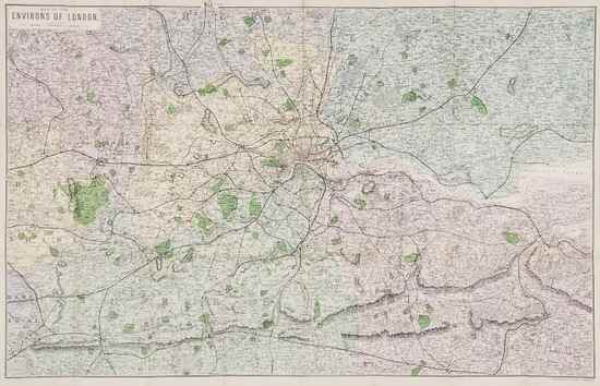 Appraisal: Reynolds James Map of the Environs of London showing from