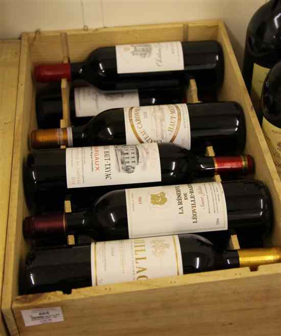 Appraisal: Fifteen bottles equivalent of good quality drinking wines including two