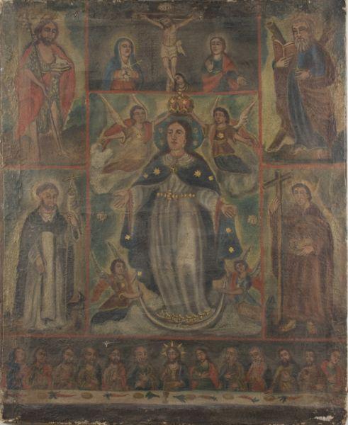 Appraisal: Eastern European School Coronation of Mary th c oil on