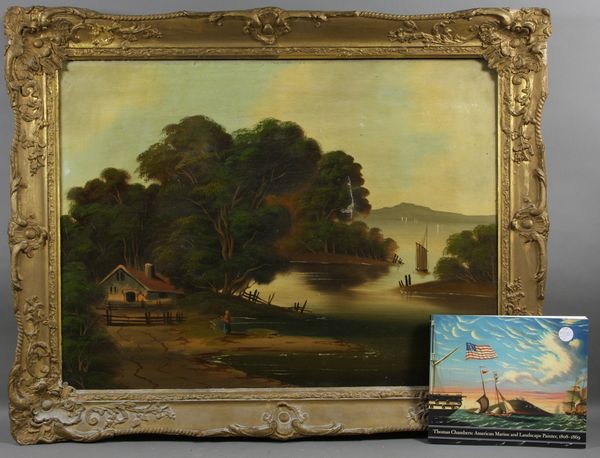 Appraisal: Thomas Chambers New England coastal scene o c x in