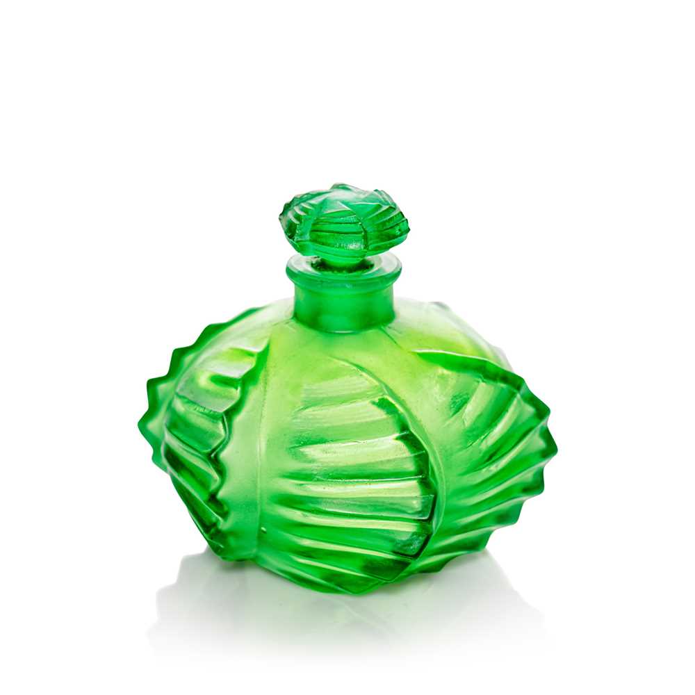 Appraisal: REN LALIQUE FRENCH - CAMILLE SCENT BOTTLE NO designed green