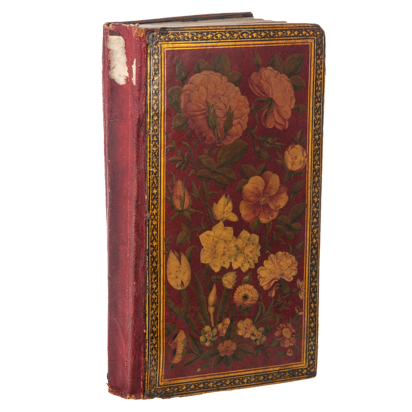 Appraisal: PERSIAN MANUSCRIPT QURAN LACQUERED BINDING Original handwritten and illuminated Quran