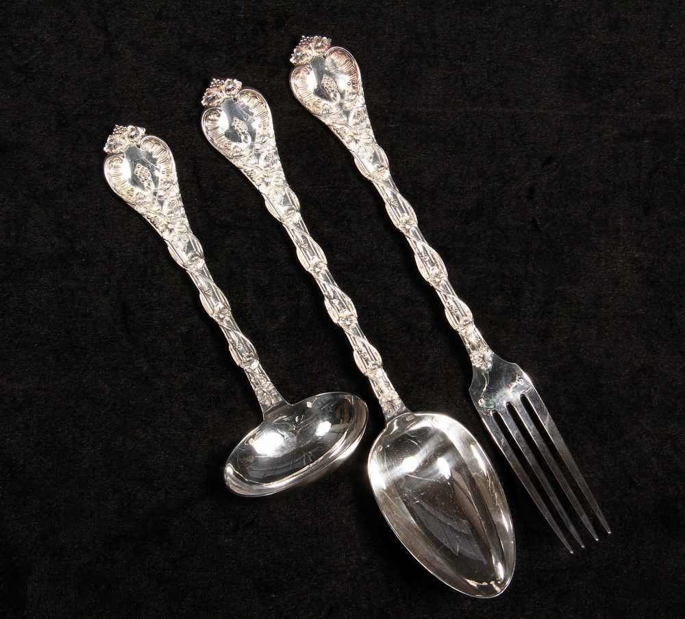 Appraisal: FRENCH STERLING SERVING SET - Pc Sterling Silver Serving Set