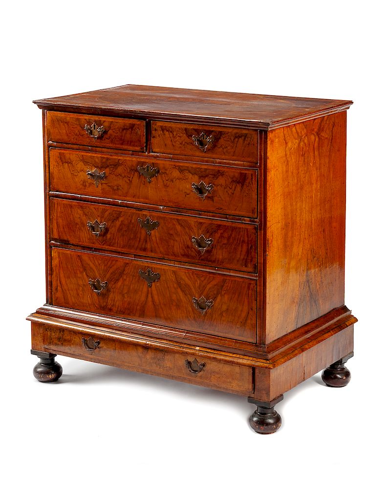 Appraisal: A George III Inlaid Mahogany Chest on Stand A George