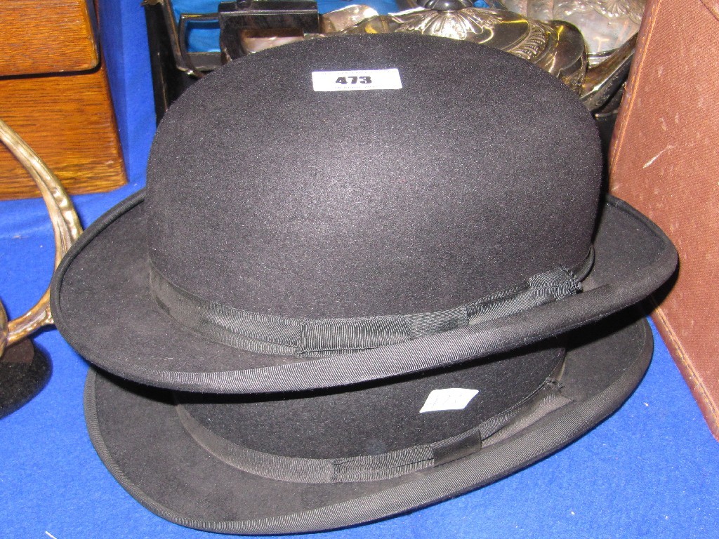 Appraisal: Lot comprising two bowler hats