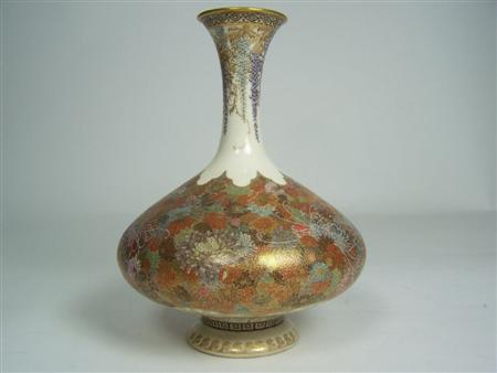 Appraisal: A Japanese satsuma vase Meiji period By Yabu Meizan of