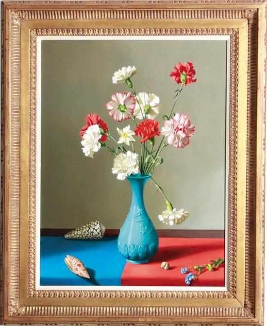 Appraisal: Fernand Renard French b FLORAL STILL LIFE oil on canvas