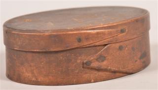 Appraisal: Antique Oval Bentwood Pantry Box - and w