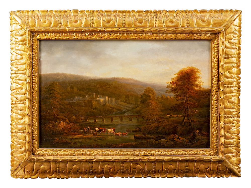 Appraisal: Continental th th Century Continental th th Century Landscape with