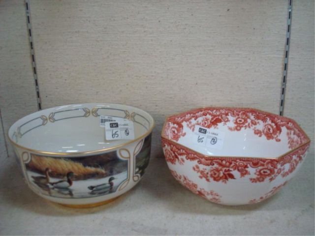 Appraisal: SPODE and PICKARD Porcelain Bowls Dimensions and Estimate -