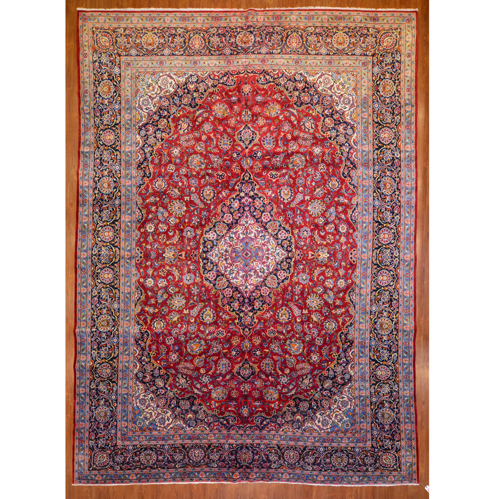 Appraisal: KASHAN CARPET PERSIA X Fourth quarter- th century hand-knotted wool