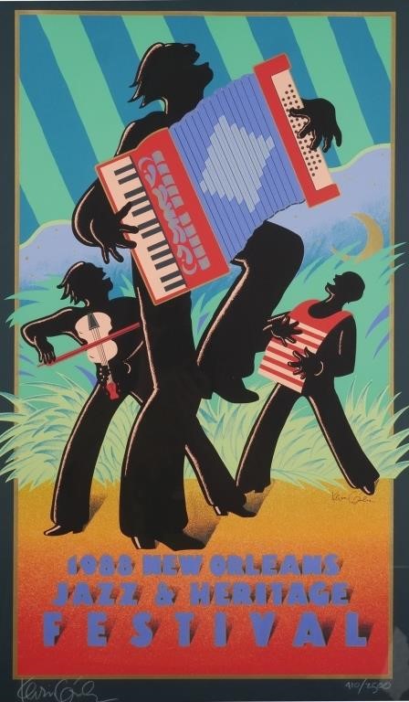 Appraisal: New Orleans Jazz Festival limited edition poster by Kevin Coombs