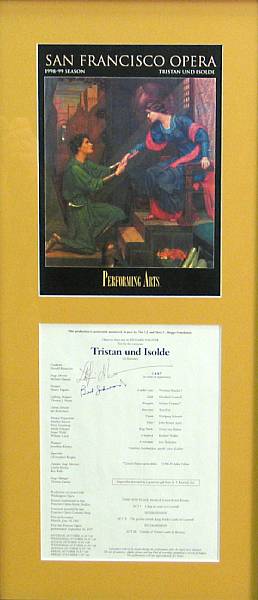 Appraisal: Unknown Artist Tristan and Isolde San Francisco Opera Program -