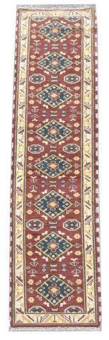 Appraisal: Hand-tied Persian Kazak runner approx ' l ' w