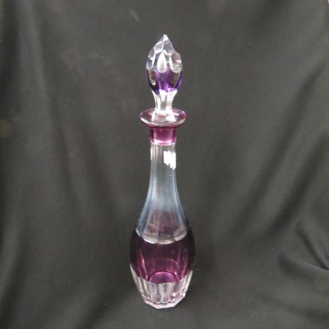 Appraisal: Amethyst Cut-to-Clear Decanter attributed to Val St Lambert