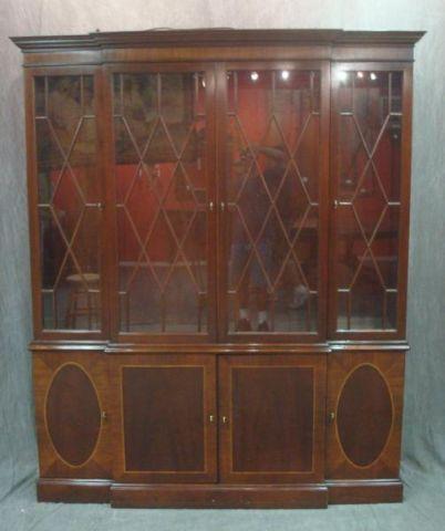 Appraisal: BAKER Mahogany China Cabinet The Historic Charleston collection From a