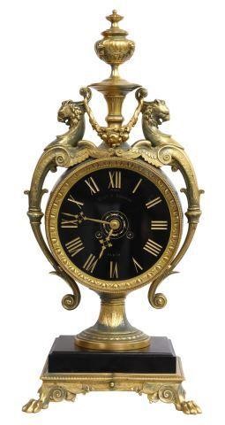 Appraisal: French gilt metal mantel clock Blot and Drouard late th