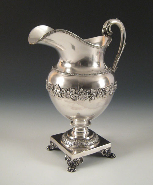 Appraisal: Philadelphia silver water pitcher ca bearing the touch of Edward