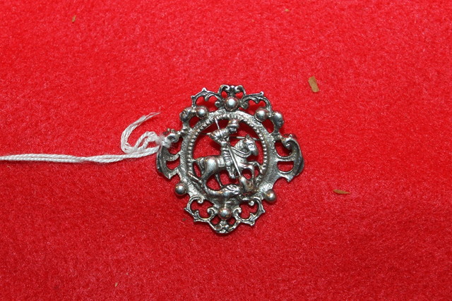 Appraisal: AN AUSTRIAN BAR BROOCH of pierced form with stylised decoration