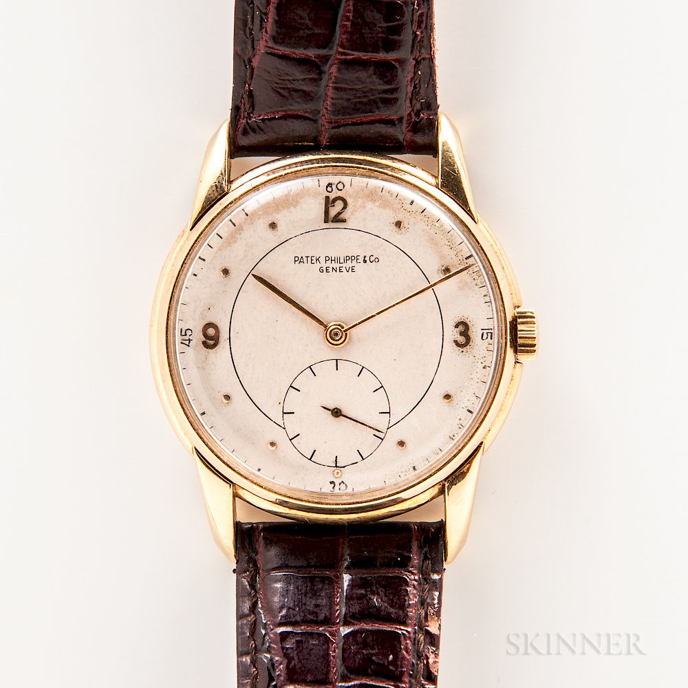 Appraisal: Patek Philippe kt Gold Manual-wind Wristwatch Patek Philippe kt Gold