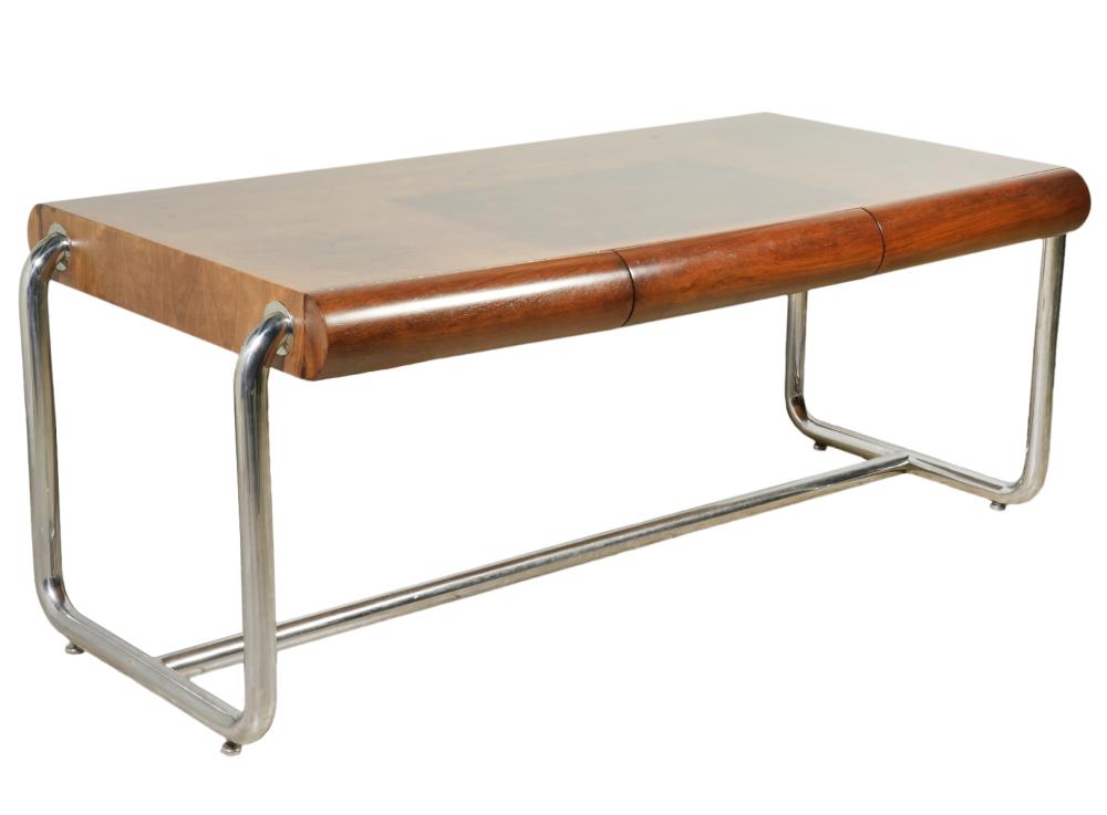 Appraisal: LEON ROSEN LAQUERED ROSEWOOD PACE DESKPace desk from 'The Pace