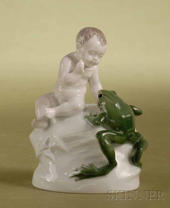 Appraisal: Rosenthal Porcelain Figure of a Child with a Frog Germany