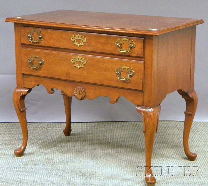 Appraisal: Queen Anne-style Carved Mahogany Lowboy