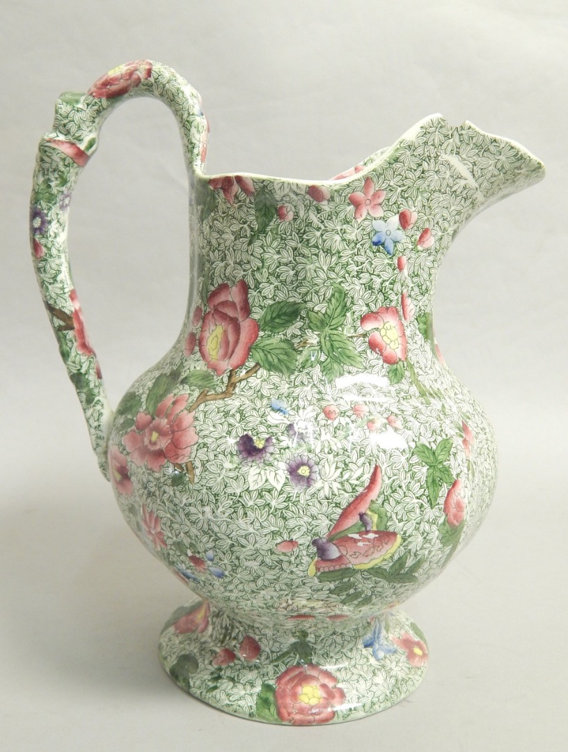 Appraisal: A thC Spode New Faience jug printed and painted with