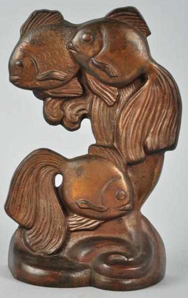 Appraisal: Cast Iron Hubley Fantail Fish Doorstop Description Hubley Hard-to-find Condition