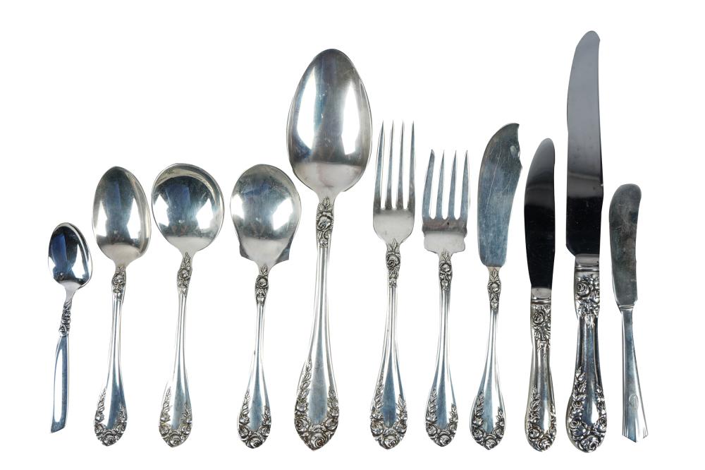 Appraisal: SET OF NORTHUMBRIA STERLING FLATWARE'Normandy Rose' pattern with maker's marks