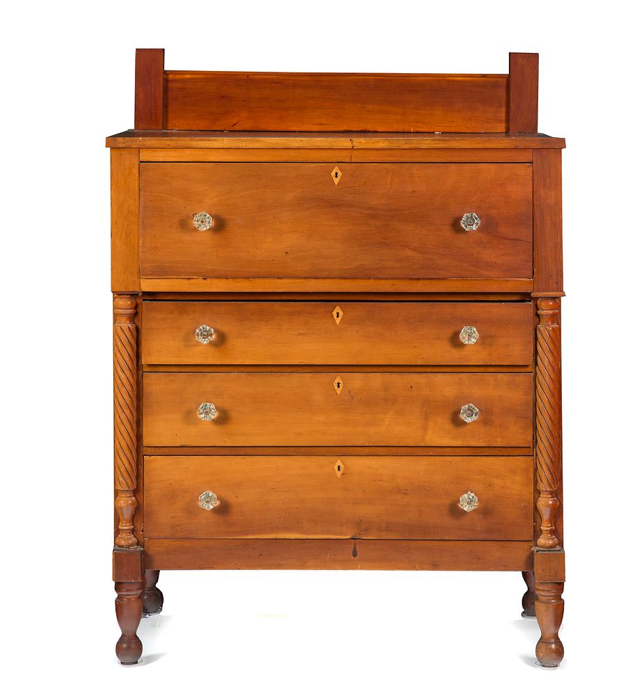 Appraisal: Cherry Rope Twist Sheraton Chest Cherry Rope Twist Sheraton Chest