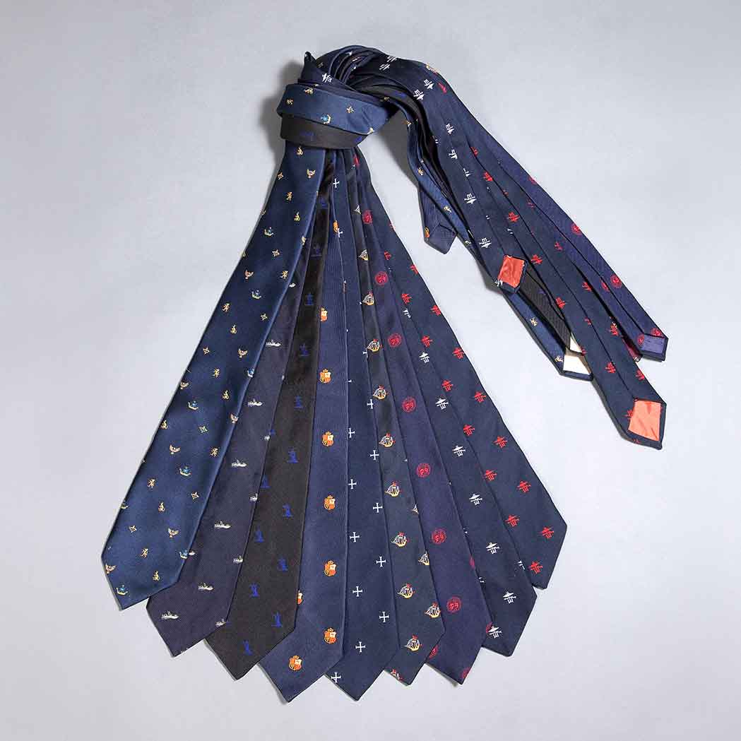 Appraisal: Collection of Nine Insignia Neckties Comprising ties for Oxford University