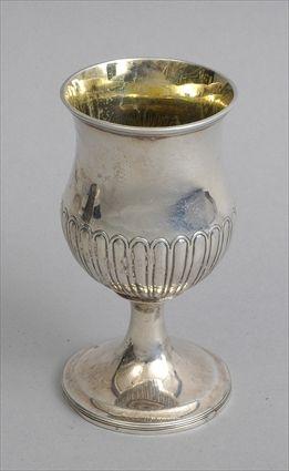 Appraisal: SCOTTISH GEORGE III SILVER GOBLET John McDonald Edinburgh the shaped