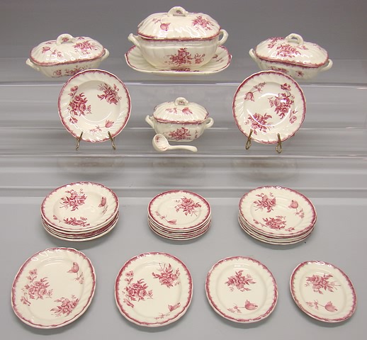 Appraisal: Toys Child's piece English Staffordshire china luncheon set Salad plates